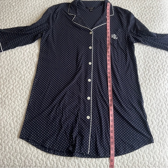 NWT Lauren Ralph Lauren Super Soft Cotton Sleep Shirt Size L - Picture 8 of 11